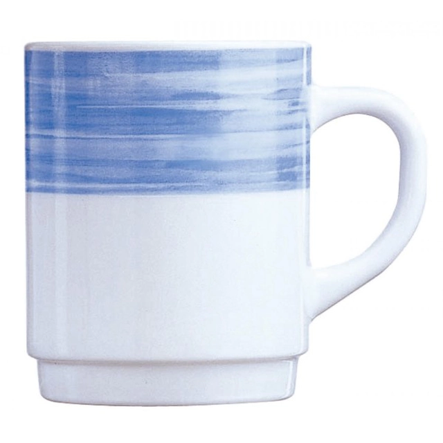 Mug bleu en verre trempé. 250 ml 54736