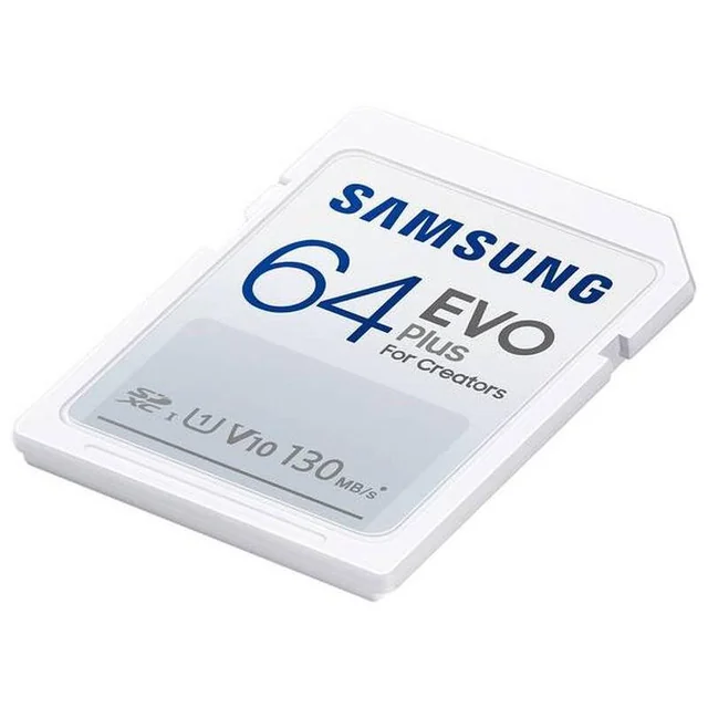 Muistikortti Samsung EVO Plus SDXC UHS-I luokka 10 64GB