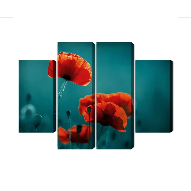 Multi-part image of Macro Poppies