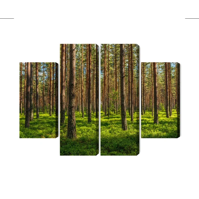 Multi-part Pine Forest Painting 3D