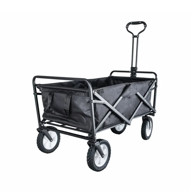 Multifunctional basket Black Polyester Rubber Steel 100 x 50 x 105 cm