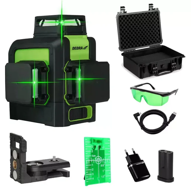 MULTILASER 3D, LASER LEVEL 3D, DEDRA MC0904 GREEN LASER