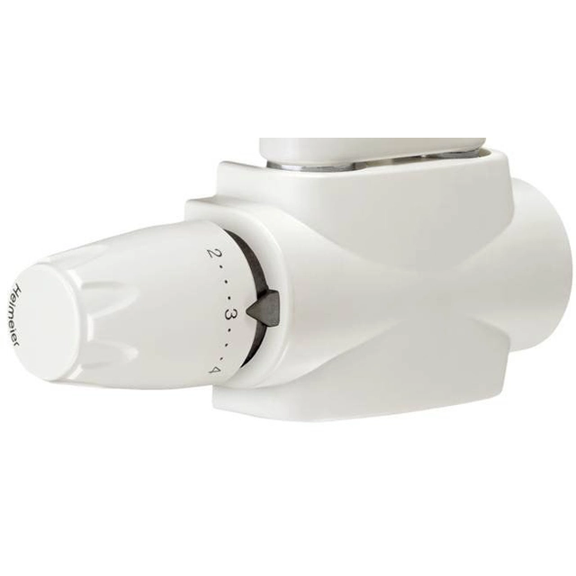 Multilux 4 set with a white thermostatic head (valve + housing + white thermostatic head)