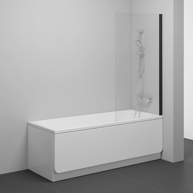 Mur de salle de bain fixe Ravak Nexty, NVS1-80 noir+Transparent