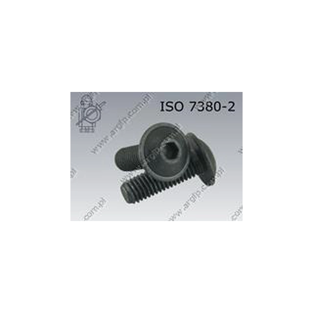 Mushroom screw flangepgw M10×25-010.9 fl Zn ISO 7380-2