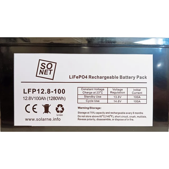 MÜÜK Aku LiFePO4 100Ah/12.8V BMS + LCD-ekraaniga (klass B, tegelik mahutavus 50Ah)