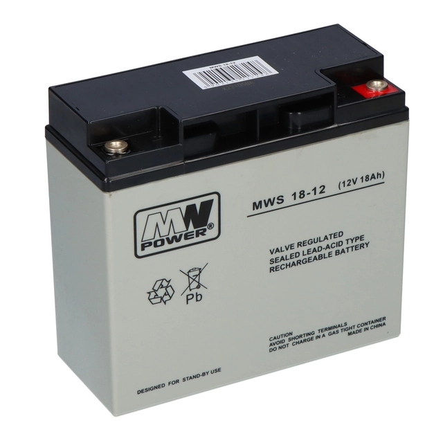 MW Power AGM baterija AGM 12V/18Ah 5 leta