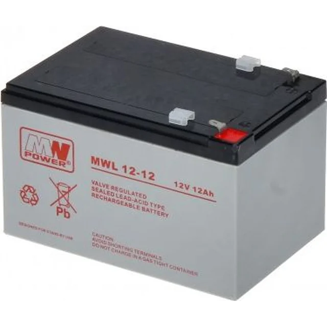 MW Power Batteri 12V/12AH-MWL