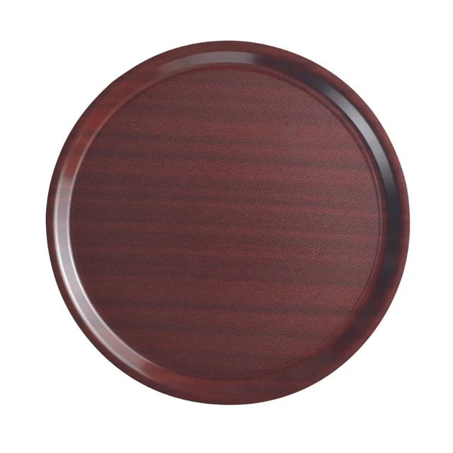 Mykonos serving tray, non-slip, mahogany, round, diameter 380 mm, Cambro