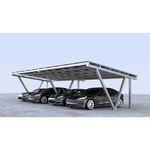 N-TYPE photovoltaic carport, two-bay - construction