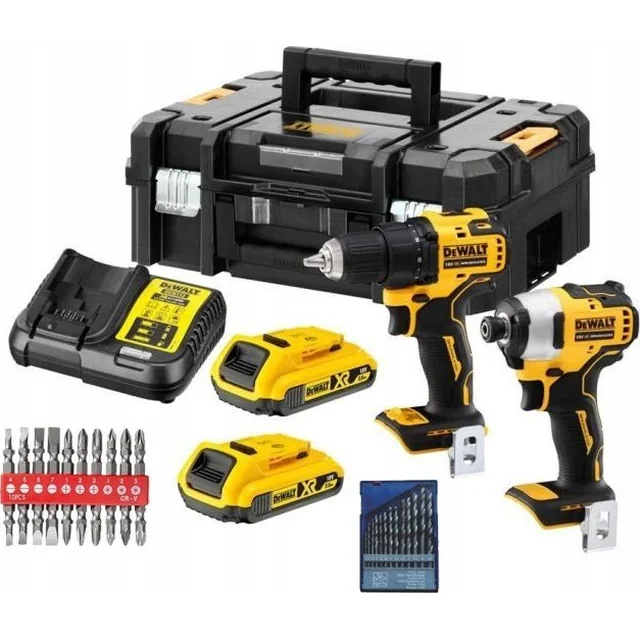 Набір електроінструментів Dewalt Įrankių rinkinys DeWalt DCK266P2T-QW (DCD796 + DCF887); 18 V; 2x5,0 Ач акумулятор