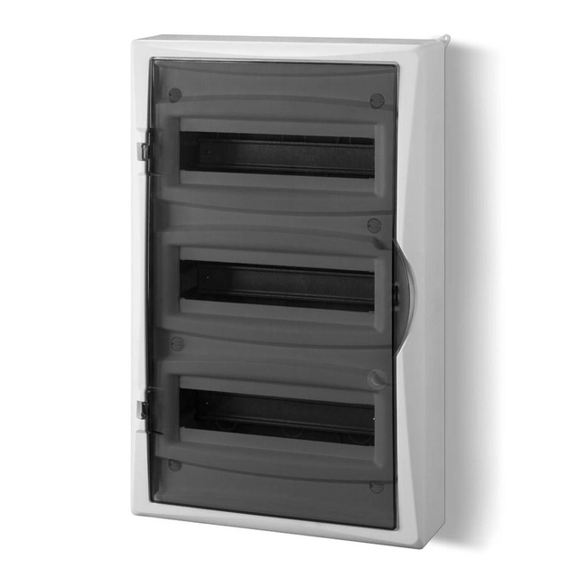 Nadometne stikalne naprave ONLINE 3x12 modularno IP40 N+PE terminali prozorno dimno steklo (36 modularni)