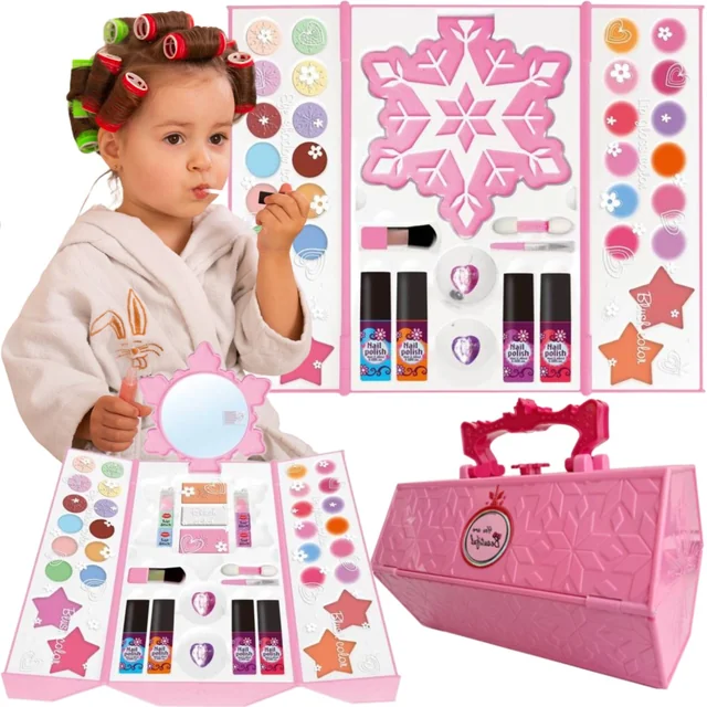 NAIL COSMETICS BOX MAKEUP MAKEUP SHADOW SET FOR A GIRL, LARGE