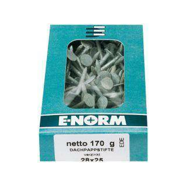Nails for roofing felt, hot-dip galvanized 2.8 x 25 170 gr E-NORM