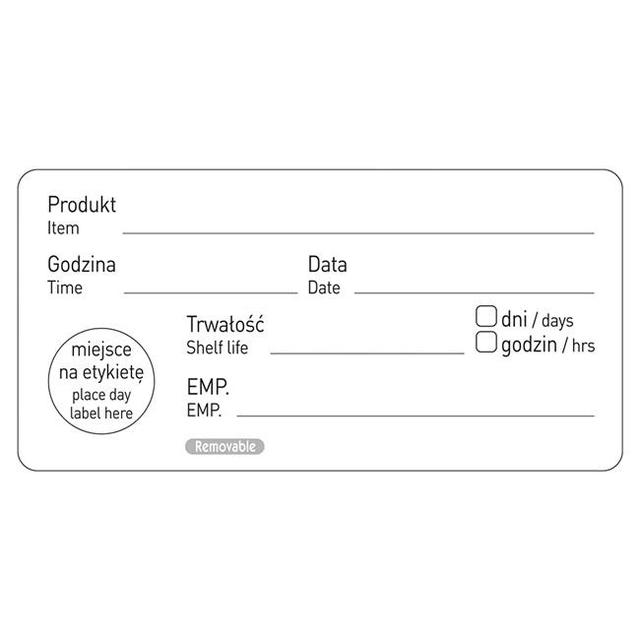 Naklejka food safety – „data przydatności”