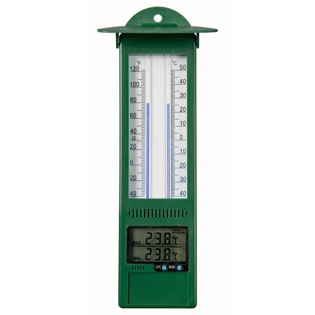 Nature digital outdoor thermometer, 9.5x2.5x24cm, min-max values
