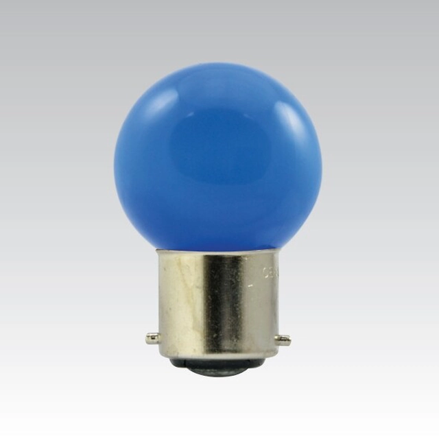 NBB LED G45 230-240V 1W/018 COLOURMAX B22d BLUE IPX4 *250655150