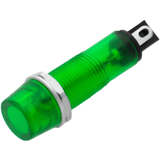 Neon INDICATOR 9mm (groen) 230V 1 stuk