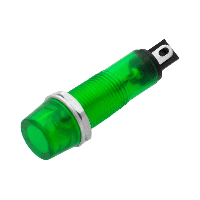 Neon INDIKATOR 6mm (zelen) 230V 1 kos