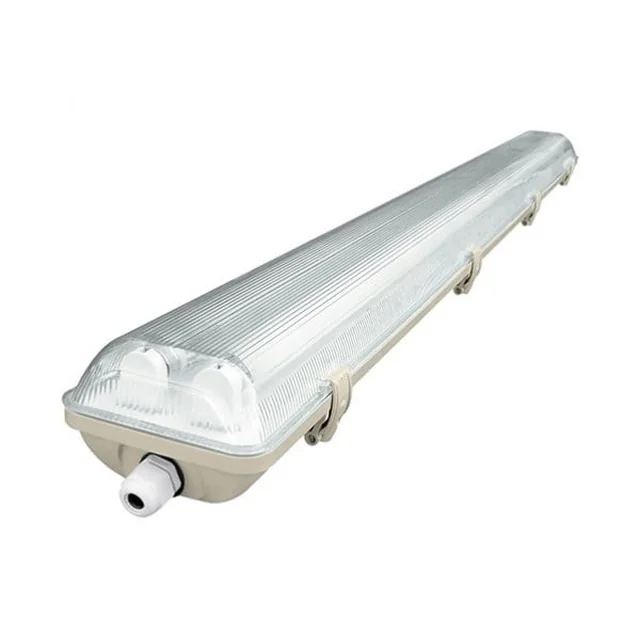 Neopremljeno neonsko telo za LED cevi T8 G13 na obeh koncih 2x150cm ABS in polikarbonat 230V IP65