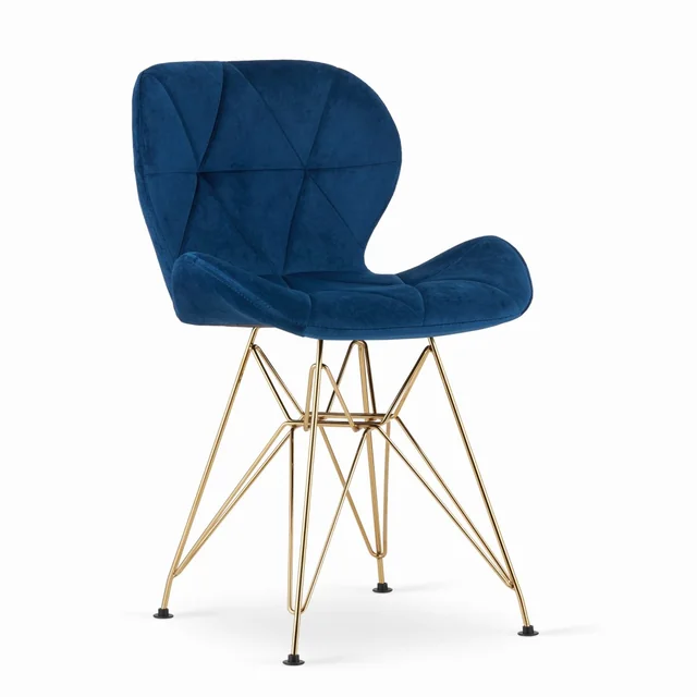 NEST chair - grant velvet / golden legs x 1