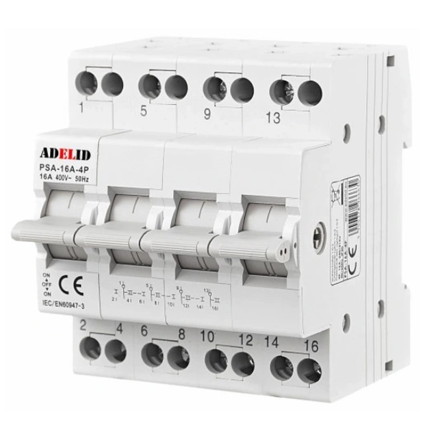 Netværksgenerator switch/UPS/PV paneler, 4 felt 16A