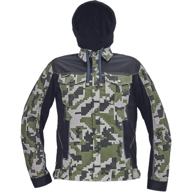 NEURUM CAMOU jacket+hood dark olive 48