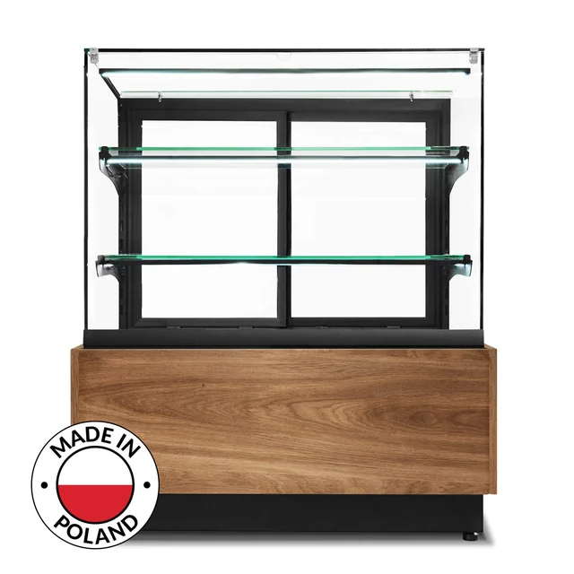 Neutral confectionery display case Dolce Visione Breve Neutro Premium 1300 | illuminated plinth | reduced version | 1300x670x1110+/-1