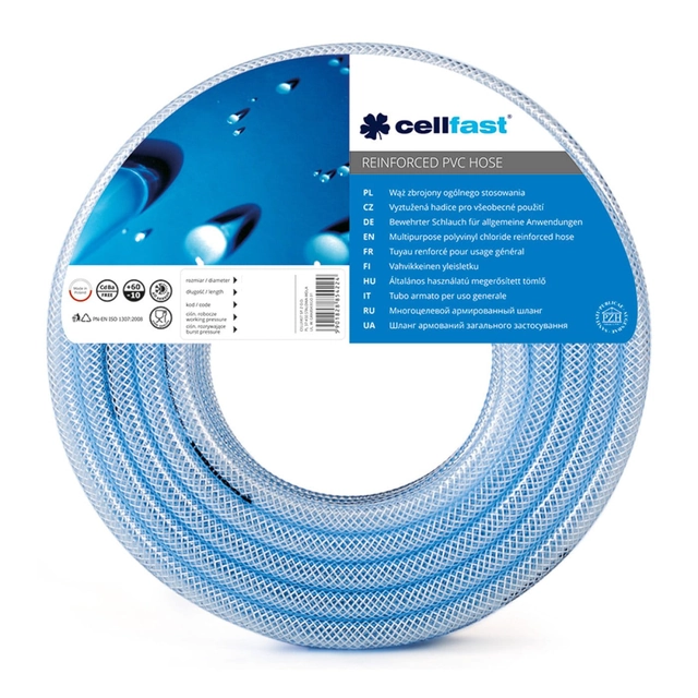 Nevystužená hadica Cellfast na všeobecné použitie 10,0 x 1,5 mm 1 mb