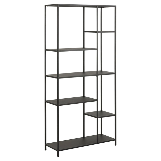 Newcastle bookcase asymmetric black