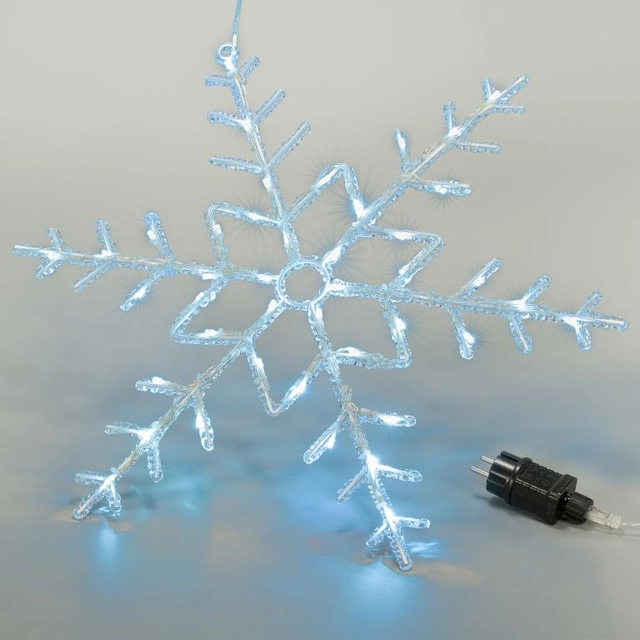 NEXOS Weihnachts-LED-Dekoration, Schneeflocke,42 LEDs,