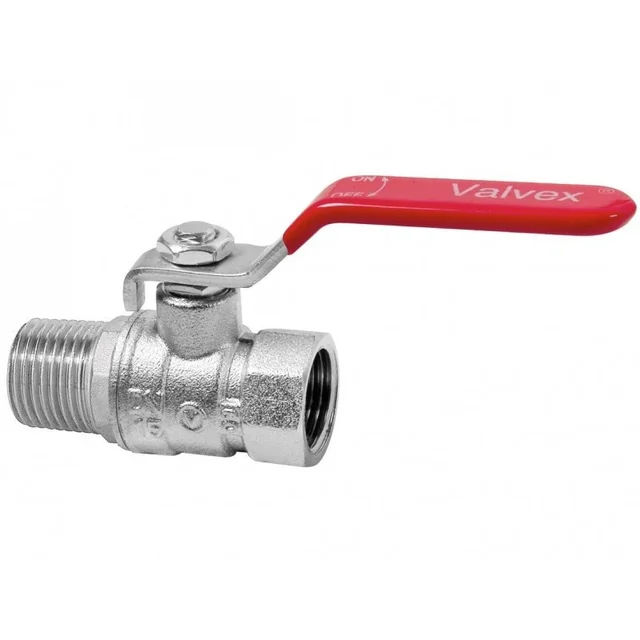 Nickel plated ball valve with steel lever choke (DSt) (N-W version) ONYX 3/4 inch