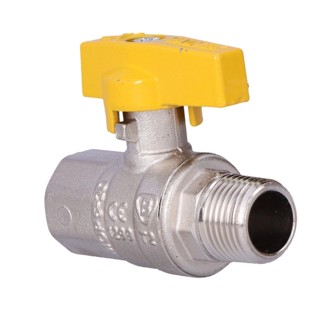 Nickel-plated gas ball valve with aluminum butterfly (MAI) (NW version) ORION 1/2"