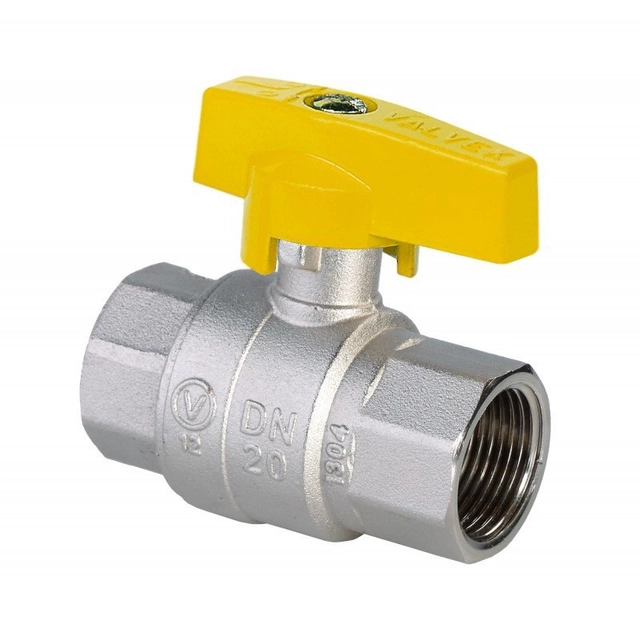 Nickel-plated gas ball valve with aluminum butterfly (MAI) ORION (N-N version) 1 cal