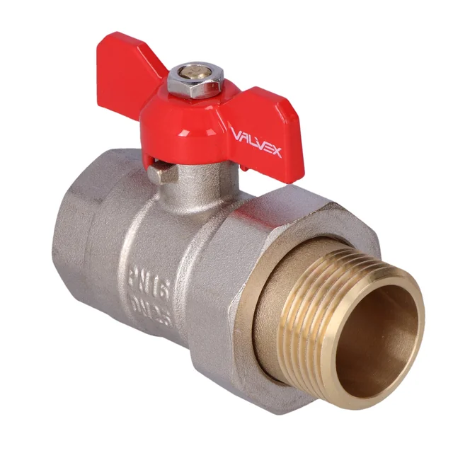 Nickel plated ORO ball valve with a gland with a half screw with an aluminum butterfly (MAl) 1 cal