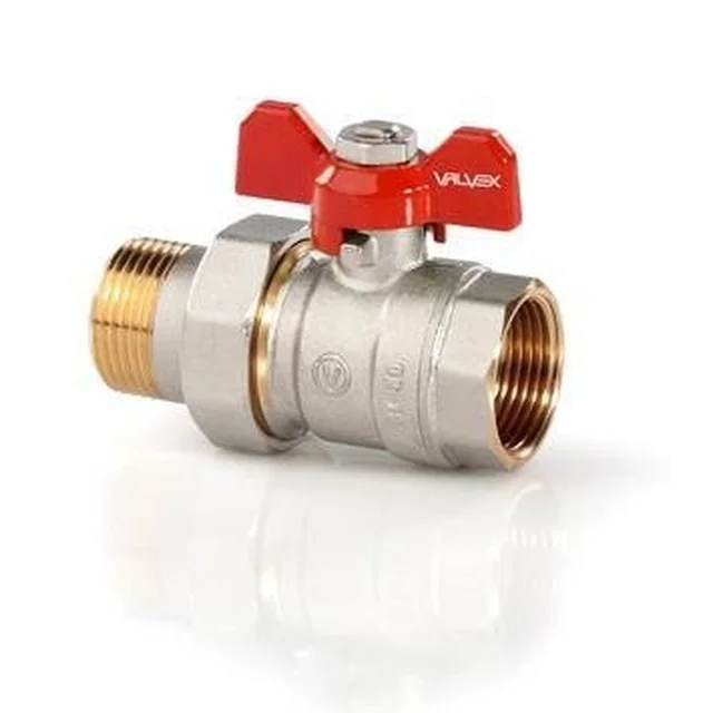 Nickel plated ORO ball valve with a gland with a half screw with an aluminum butterfly (MAl) 1/2 inch