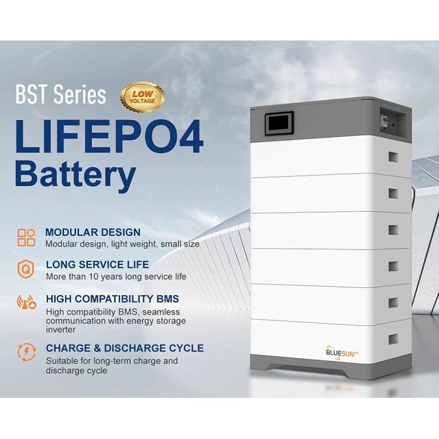 Niskonaponska serija litijskih baterija koja se može složiti za sustav pohrane energije 10.85KWH