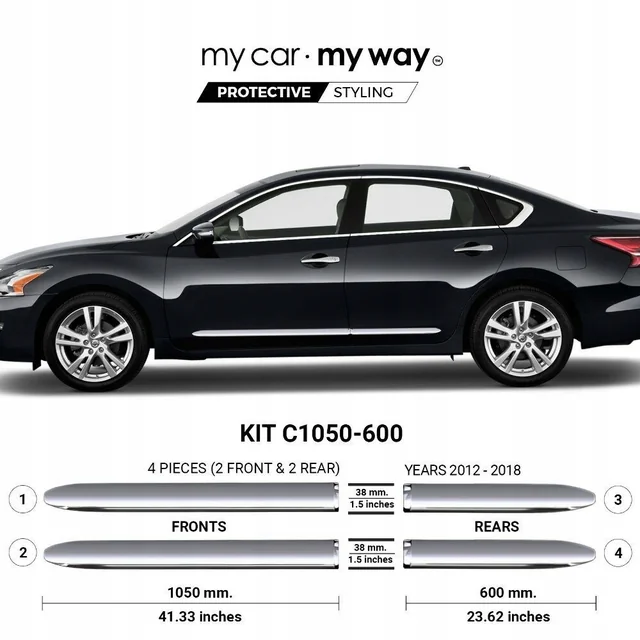 Nissan Altima 12-18 KRÓMcsíkos védőajtók