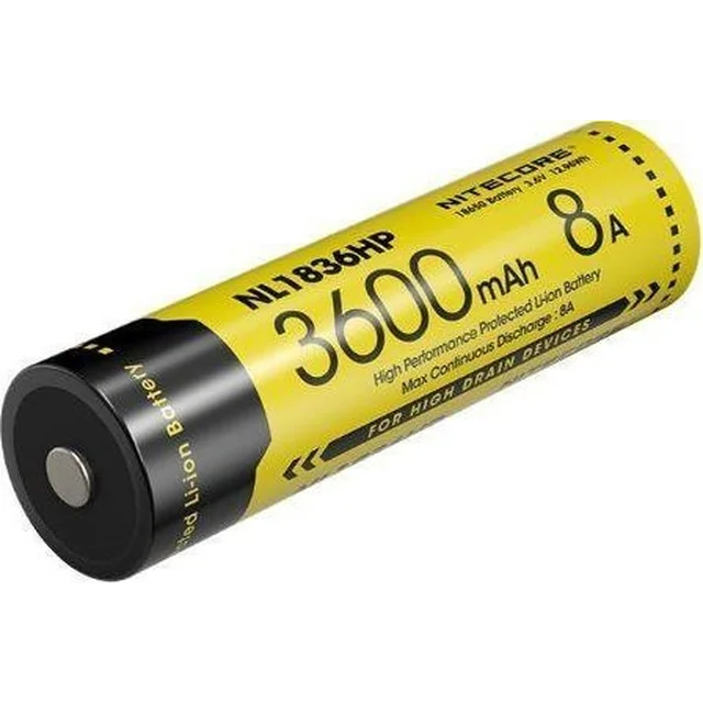 Nitecore BATTERI RECH.LI-ION 3.6V/NL1836HP(3600MAH) NITECORE