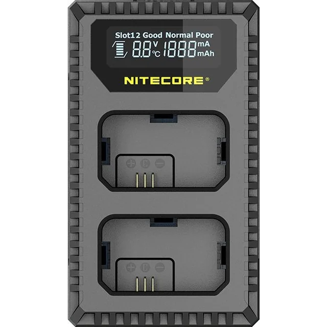 Nitecore lādētājs USB lādētājs 2x Sony akumulatoram Np-fw50 / Npfw50 + LCD ekrāns - Nitecore / Usn1