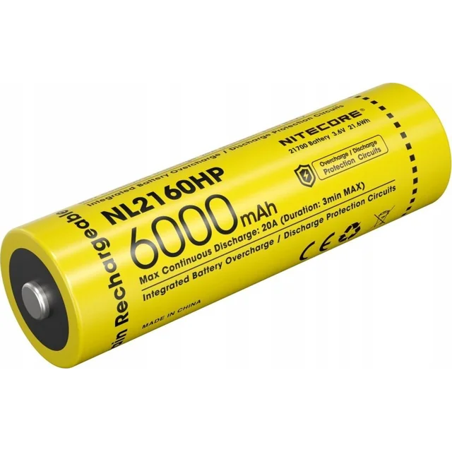 Nitecore Nitecore-batteri 21700 6000mAh Høj ydeevne