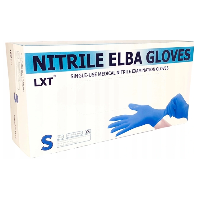 Nitrilové rukavice bez prášku LXT velikost S 100 ks.