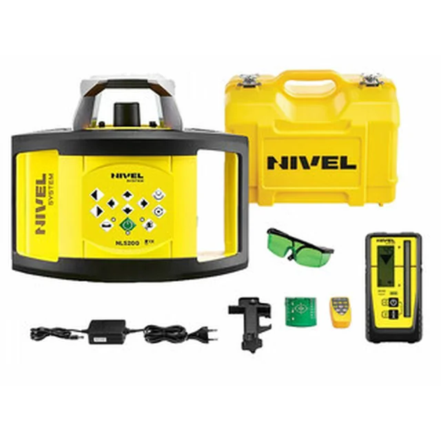 Nivel System NL520G + RD700 + RC5 rotating laser Range: 0 - 250 m | 1 x 4 Ah battery + charger | In a suitcase