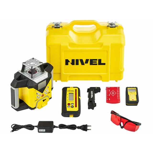 Nivel System NL740R rotating laser Range: 0 - 350 m | 1 x 5 Ah battery + charger | In a suitcase