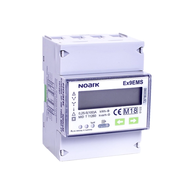 NOARK Dual tariff meter EX9EMS 3P 4M 100A (107297)