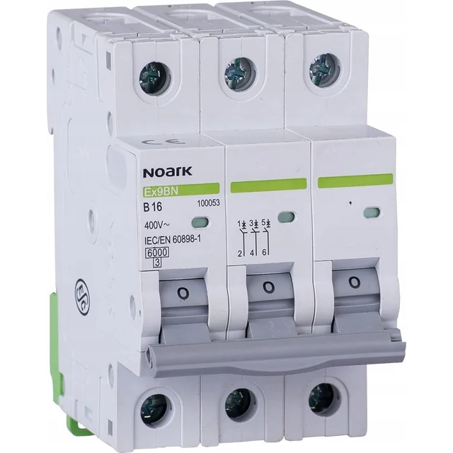 Noark NOARK Aus Overdrive 6 kA, ch-B, 63 A, 3-bieg., Ex9BN 3P B63