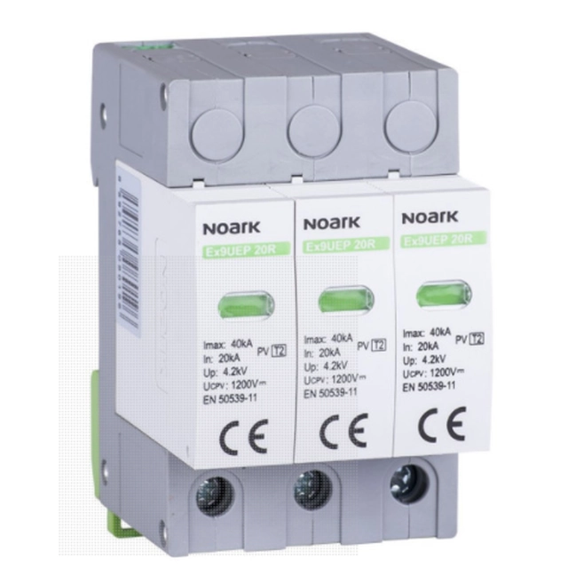 NOARK Overspanningsafleider voor PV-systemen T2 1200V DC 3P (112894)