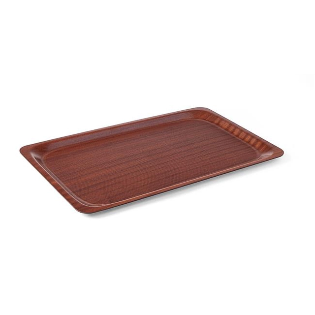Non-slip wooden tray - rectangular GN 1/1