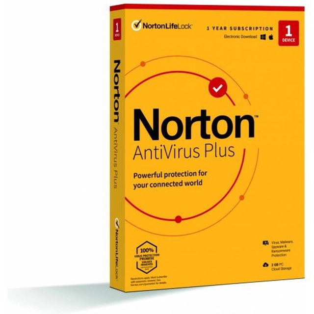 NORTON ANTIVIRUS PLUS 2GB CZ UŽIVATEL PRO 1 PC NA 12 MĚSÍCŮ - ELEKTRONICKÁ LICENCE