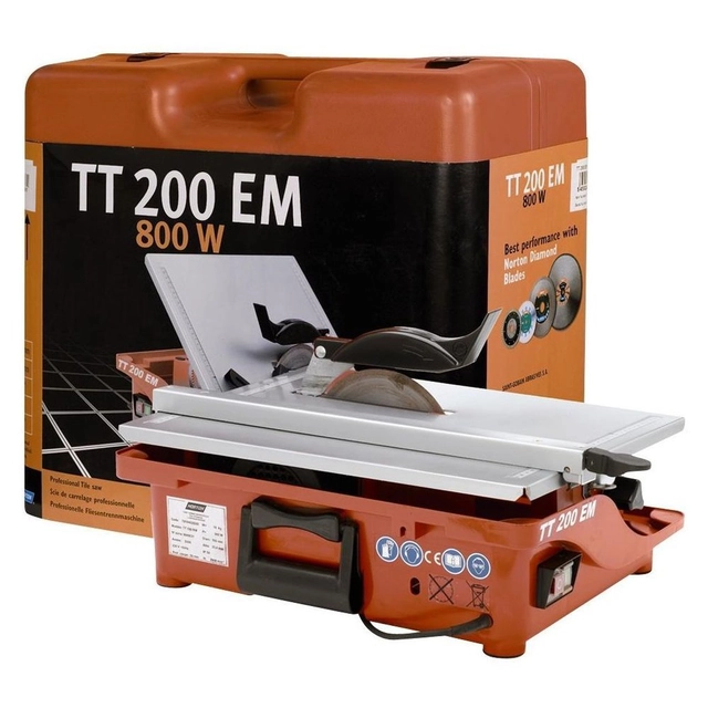 NORTON CLIPPER TT200 EM SAW SAW CUTTER FOR GRES CERAMICS TILES BUILDING TILES + CASE OFFICIAL DISTRIBUTOR - AUTHORIZED DEALER NORTON CLIPPER